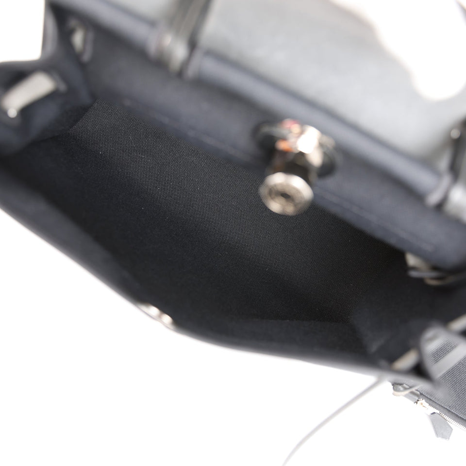 Hermes Herbag Zip PM 31 Black Toile H Berline Hunter Palladium Hardware