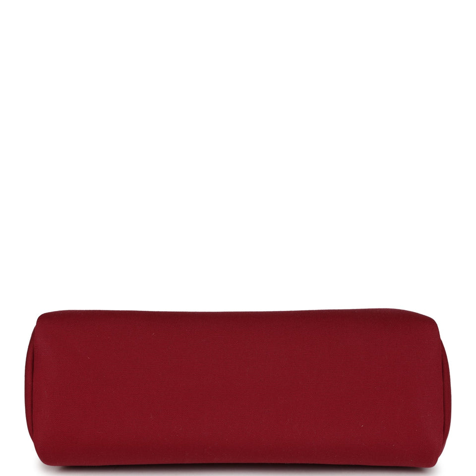 Hermes Herbag Zip Pm 31 Tri-Color Bubblegum/Rouge H/Rubis Toile and Vache Hunter Palladium Hardware