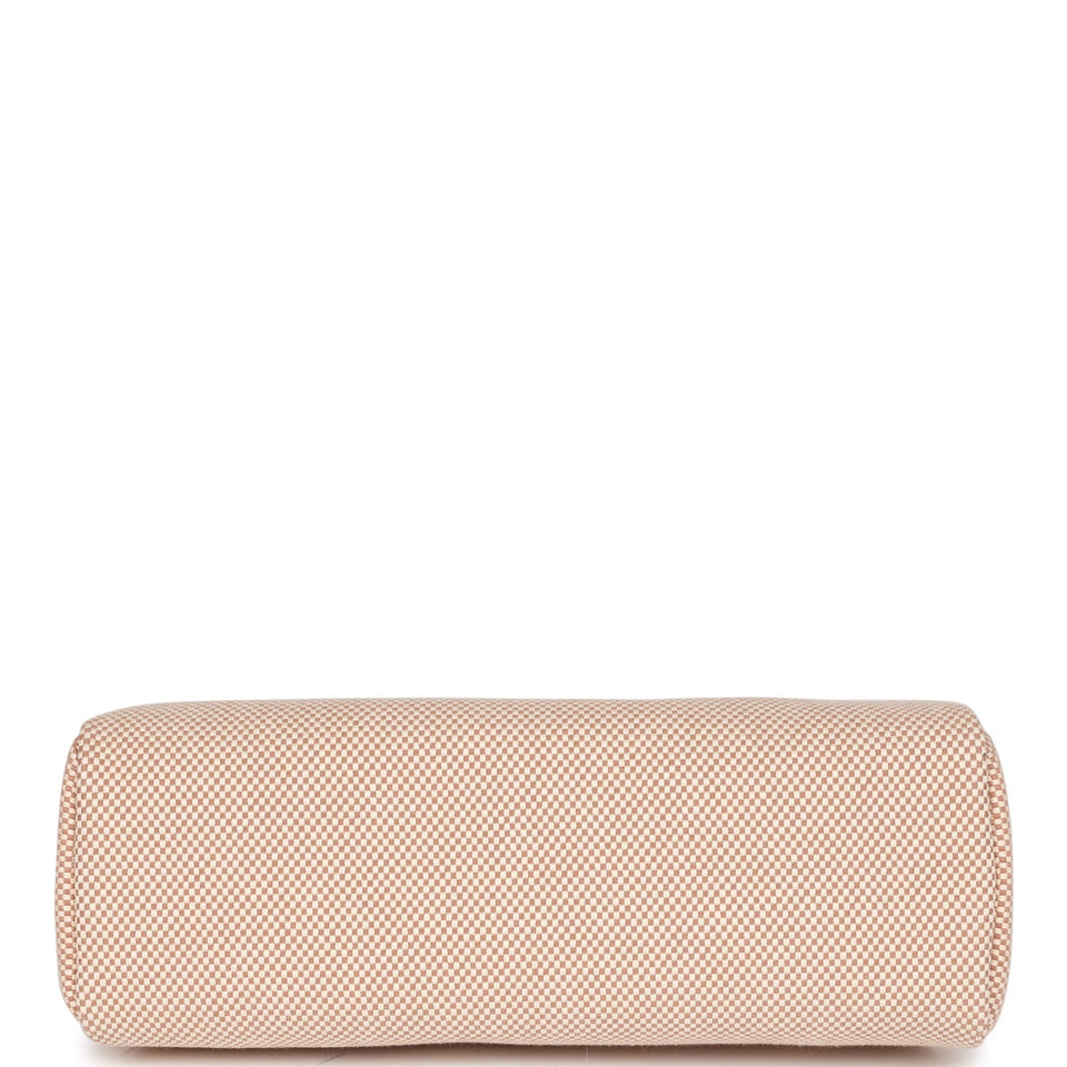 Hermes Herbag Zip Pm 31 Ecru Beige and Naturel Viking Criss Toile Fauve Hunter Gold Hardware