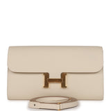 Hermes Constance To Go Wallet Craie Epsom Gold Hardware