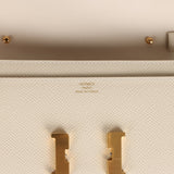 Hermes Constance To Go Wallet Craie Epsom Gold Hardware
