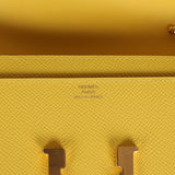 Hermes Constance To Go Wallet Jaune De Naples Epsom Gold Hardware