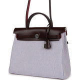 Hermes Herbag Zip Pm 31 Rouge Sellier Vache Hunter Mauve, Bleu Bill, Rouge Sellier, & Ecru Criss Viking Toile Palladium Hardware