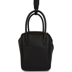 Hermes Lindy 26 Black Clemence Gold Hardware