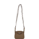 Hermes Mini Lindy Etoupe Clemence Palladium Hardware