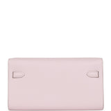 Hermes Kelly Wallet To Go Mauve Pale Epsom Palladium Hardware