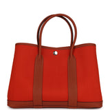 Hermes Garden Party 30 Terre Battue and Cuivre Toile Canvas and Negonda Palladium Hardware