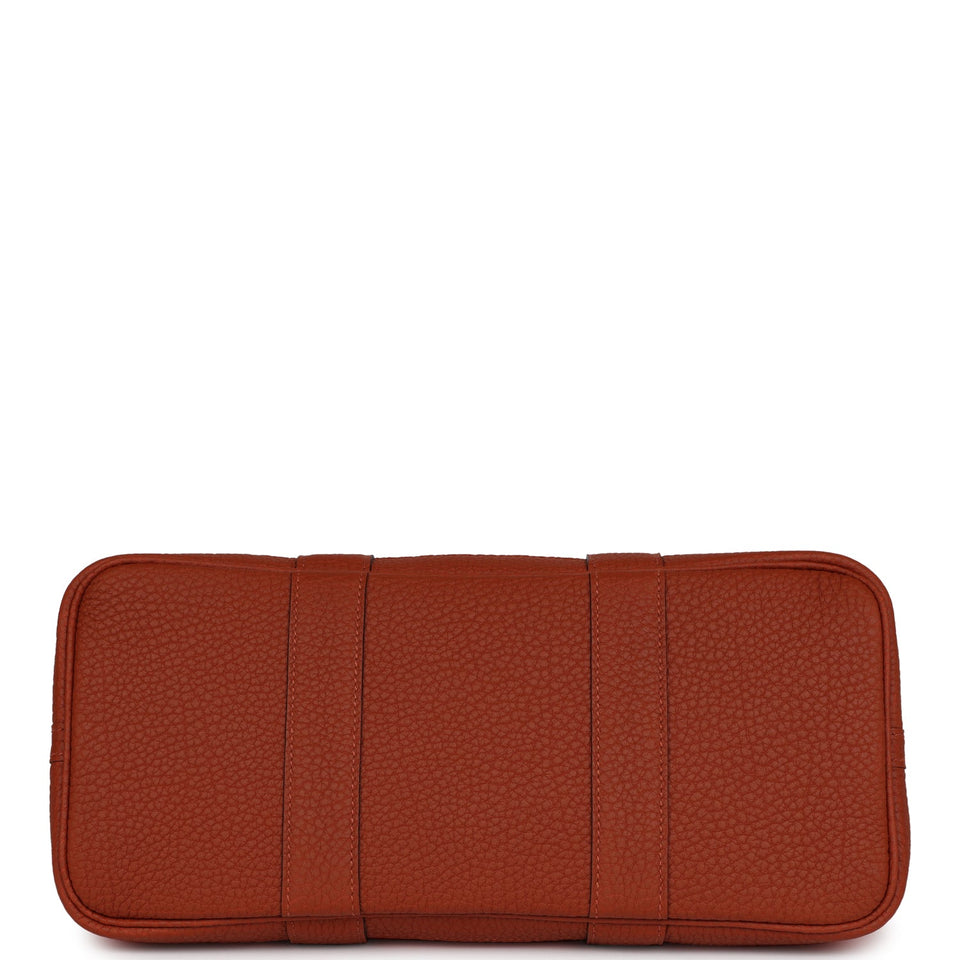 Hermes Garden Party 30 Terre Battue and Cuivre Toile Canvas and Negonda Palladium Hardware