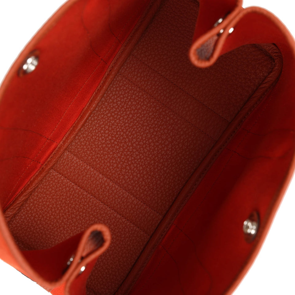 Hermes Garden Party 30 Terre Battue and Cuivre Toile Canvas and Negonda Palladium Hardware