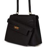 Hermes Kelly Sellier en Desordre 20 Black Epsom Gold Hardware