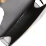 Hermes Kelly Sellier en Desordre 20 Black Epsom Gold Hardware