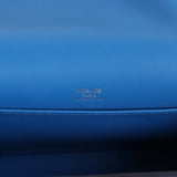 Hermes Geta Bag Bleu France Chevre Palladium Hardware