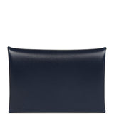 Hermes Calvi Card Holder Bleu Abysse Box Palladium Hardware