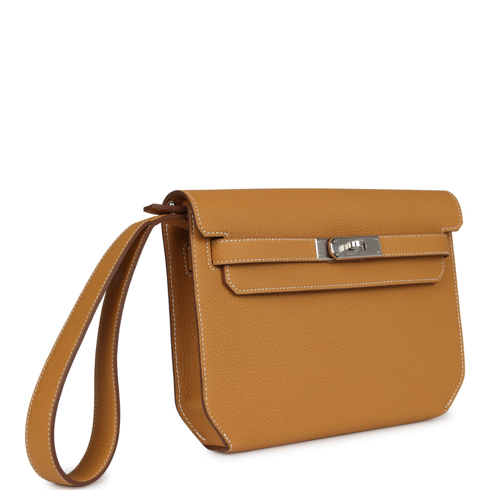 Hermes Kelly Depeches 25 Naturel Sable Togo Palladium Hardware