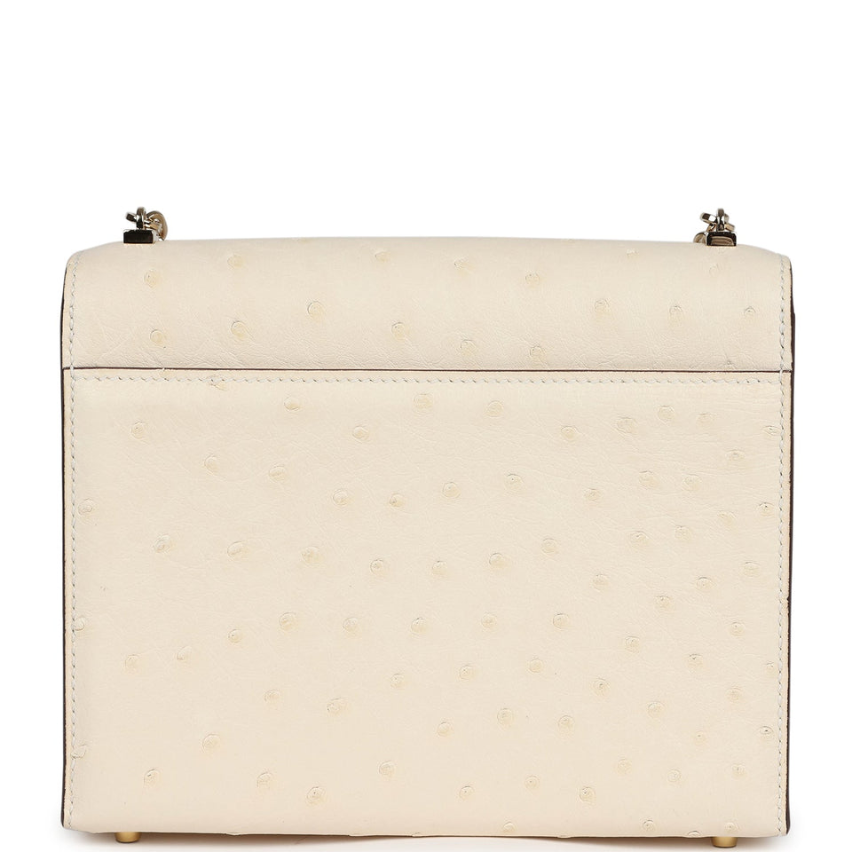 Hermes Mini Verrou Chaine Bag Nata Ostrich Permabrass Hardware