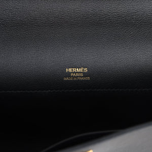 Hermes Kelly Cut Black Swift Gold Hardware