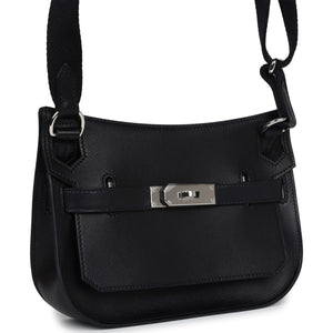 Hermes Jypsiere Mini Black Evercolor Palladium Hardware