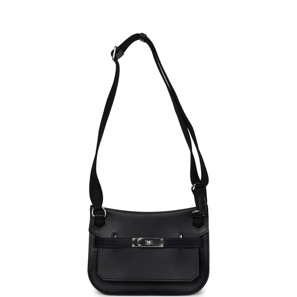 Hermes Jypsiere Mini Black Evercolor Palladium Hardware