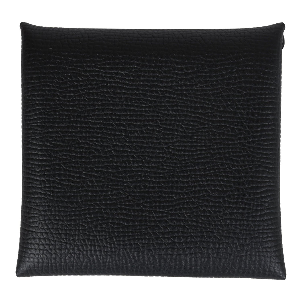 Hermes Bastia Change Purse Black Epsom Palladium Hardware