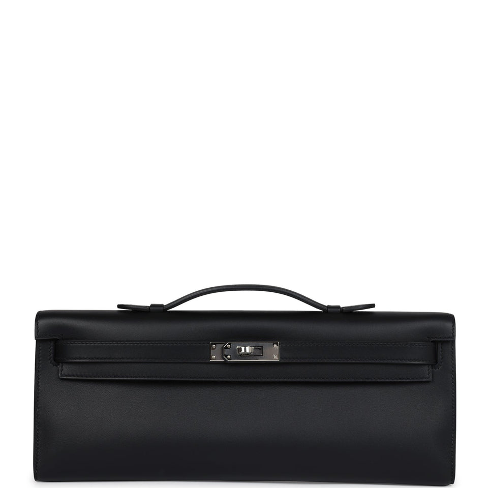 Hermes Kelly Cut Black Swift Palladium Hardware