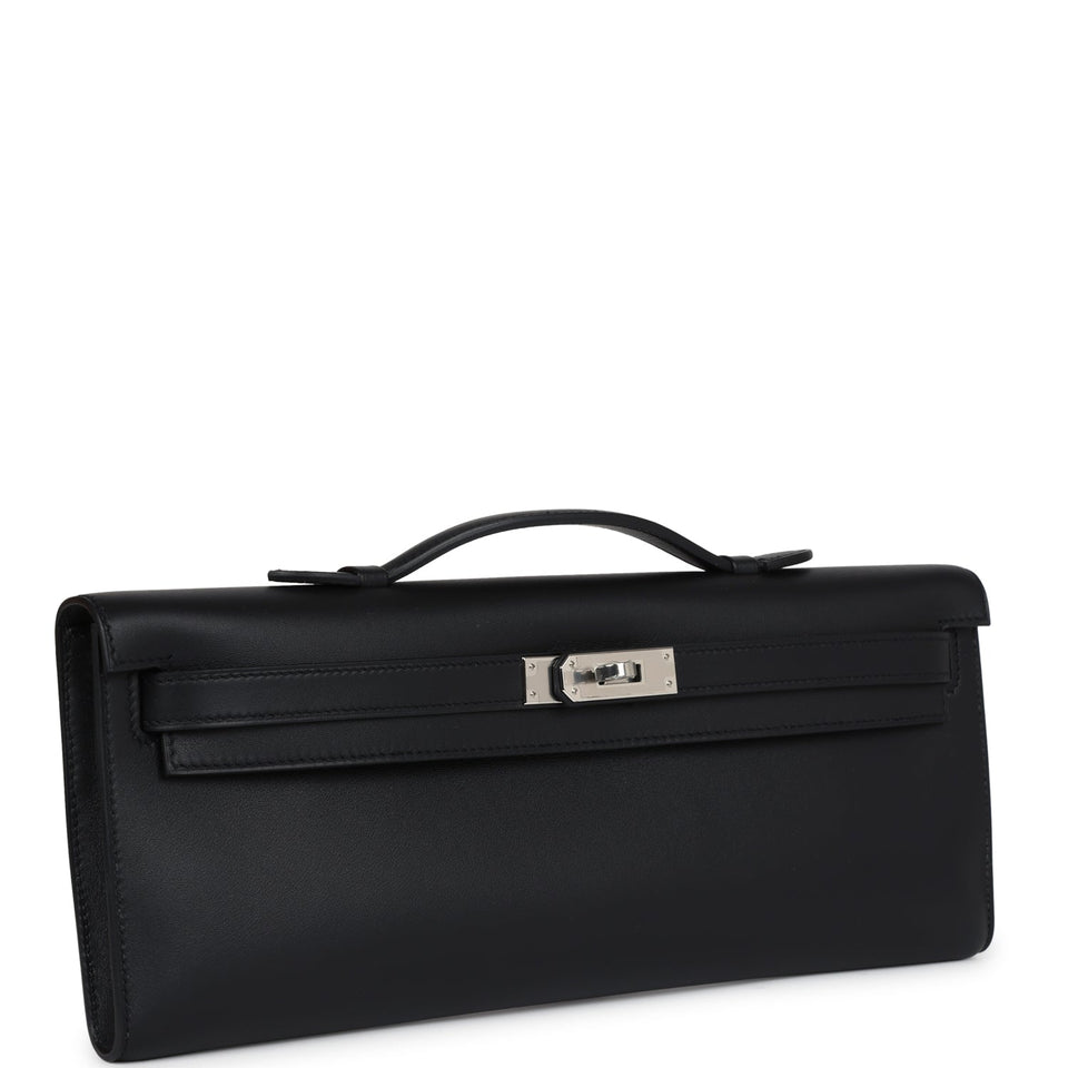 Hermes Kelly Cut Black Swift Palladium Hardware