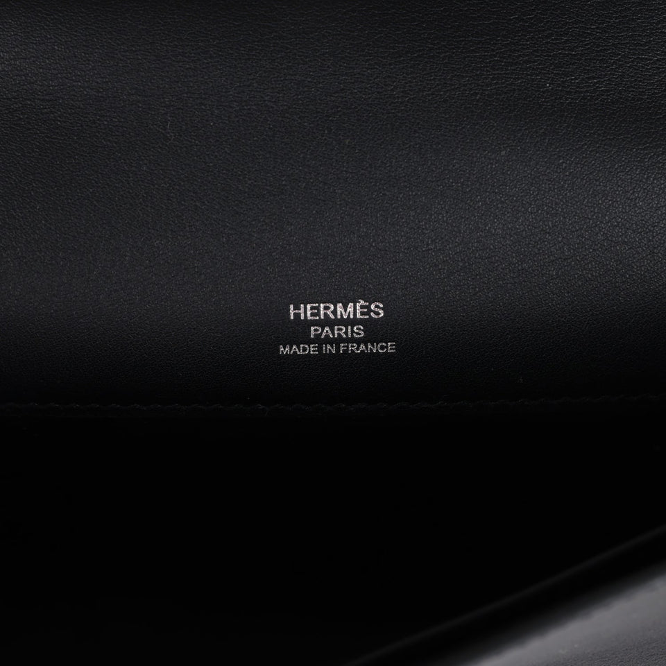 Hermes Kelly Cut Black Swift Palladium Hardware