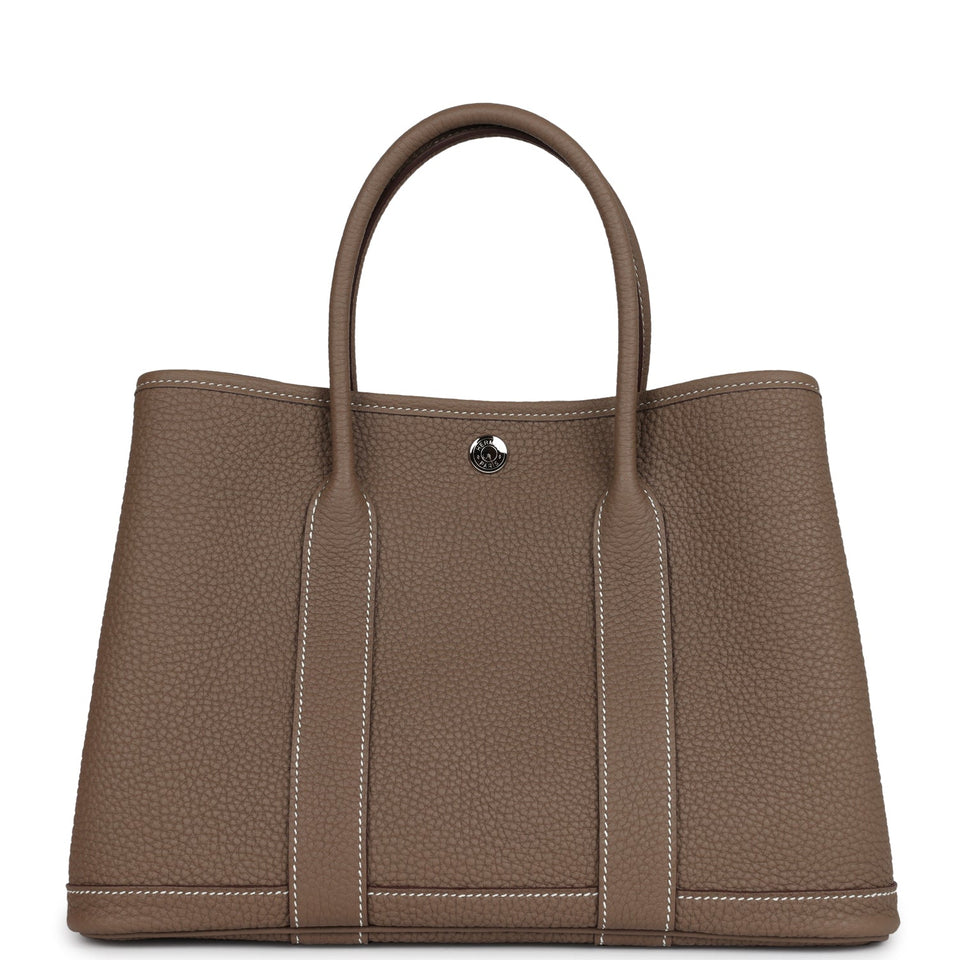 Hermes Garden Party 30 Etoupe Negonda Palladium Hardware