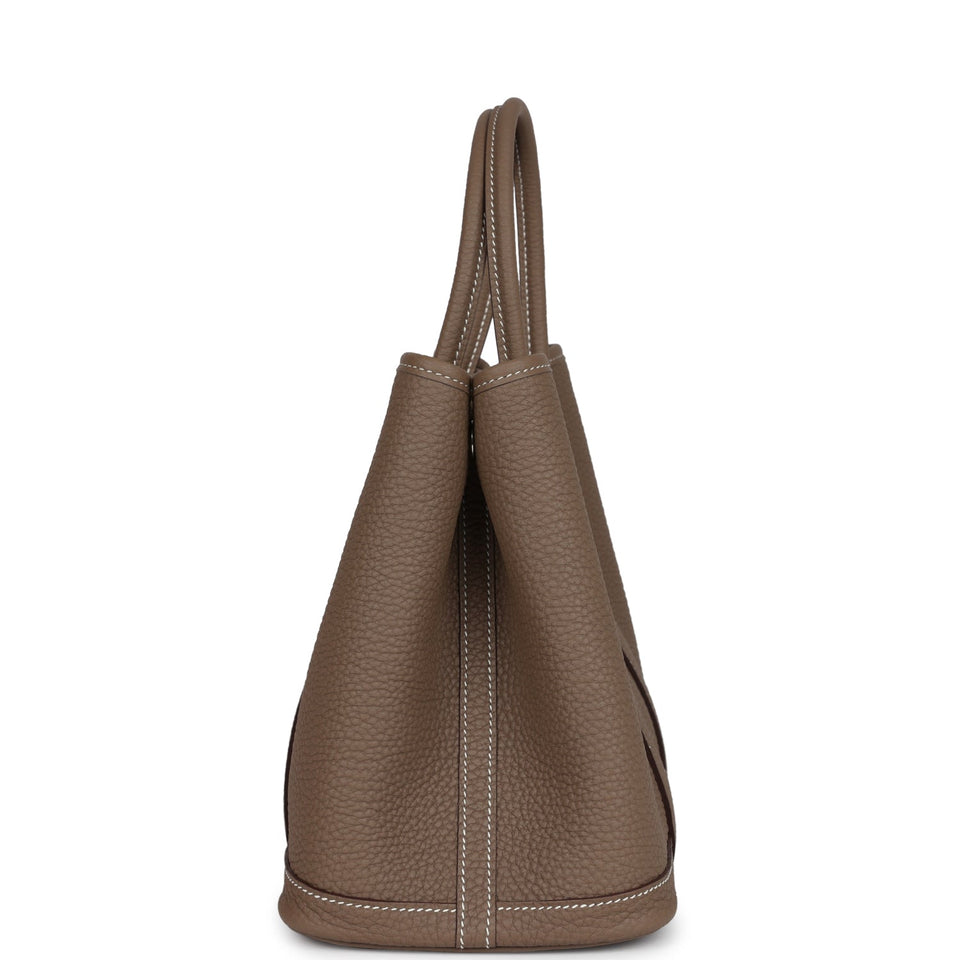Hermes Garden Party 30 Etoupe Negonda Palladium Hardware