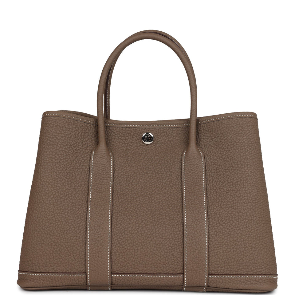 Hermes Garden Party 30 Etoupe Negonda Palladium Hardware