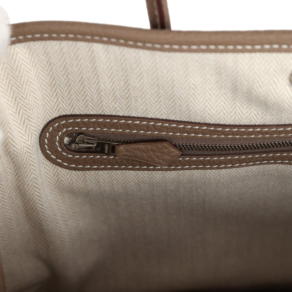 Hermes Garden Party 30 Etoupe Negonda Palladium Hardware