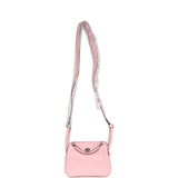 Hermes Mini Lindy Rose Sakura Swift Palladium Hardware