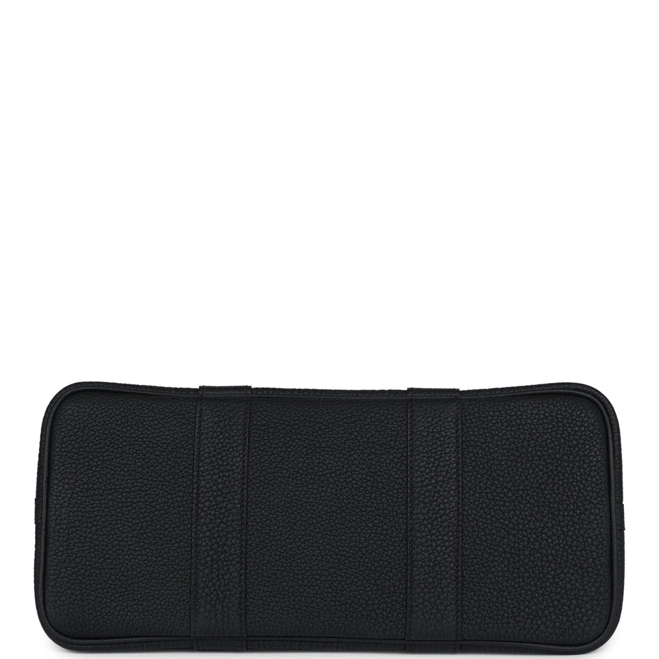 Hermes Garden Party 30 Black Negonda Palladium Hardware