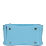 Hermes Mini Lindy Celeste Swift Gold Hardware