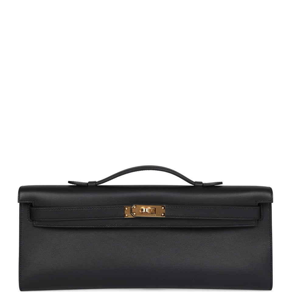 Hermes Kelly Cut Black Swift Palladium Hardware