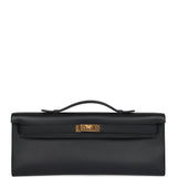 Hermes Kelly Cut Black Swift Gold Hardware