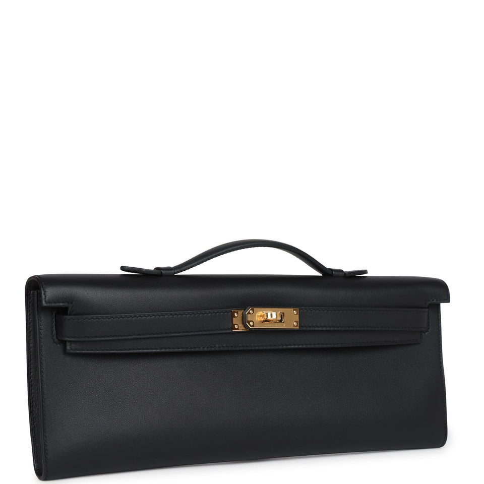 Hermes Kelly Cut Black Swift Palladium Hardware