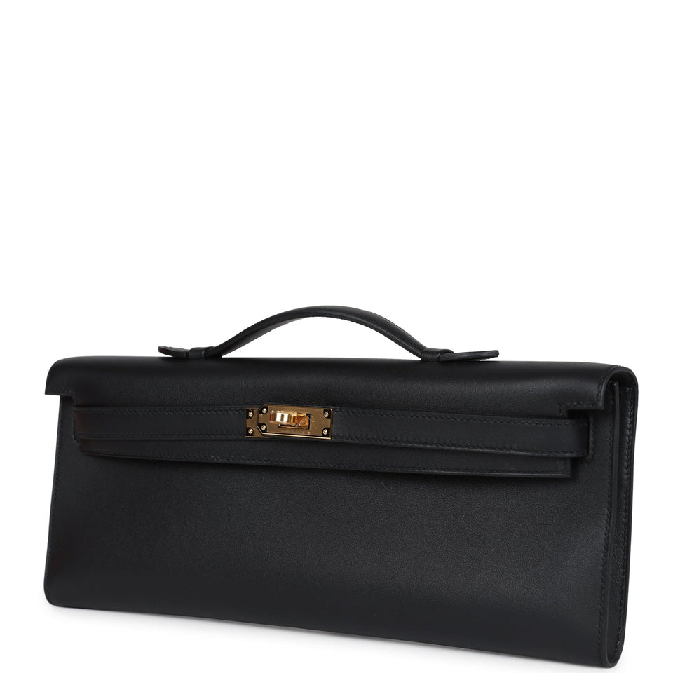 Hermes Kelly Cut Black Swift Palladium Hardware