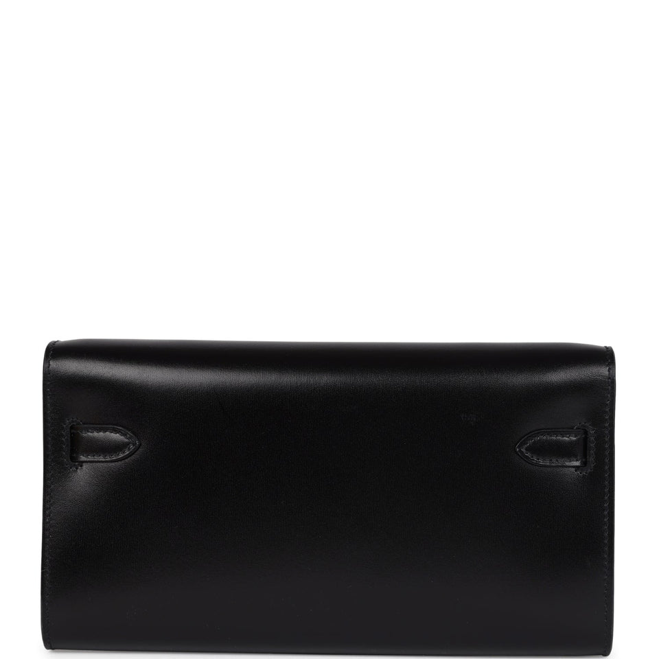Hermes Kelly Wallet To Go Black Box Gold Hardware