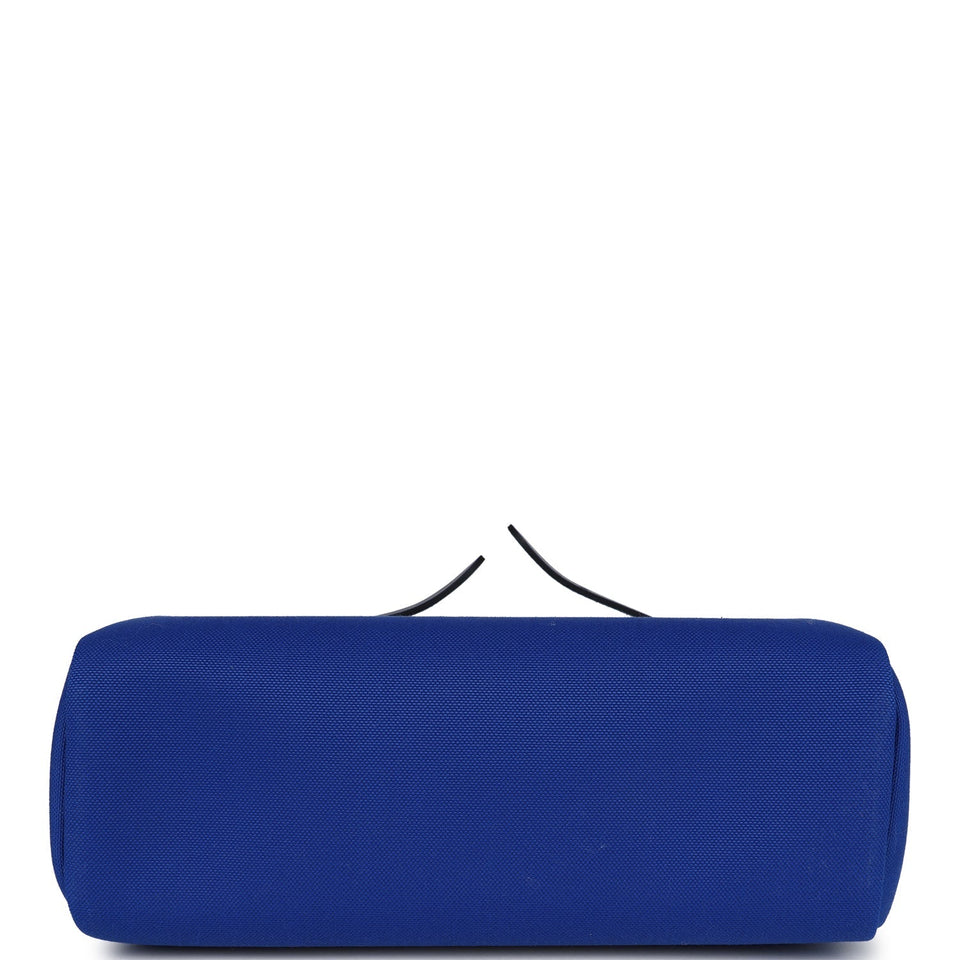Hermes Herbag Zip PM 31 Bleu Bill Toile Militaire Canvas and Bleu Saphir Vache Hunter Palladium Hardware
