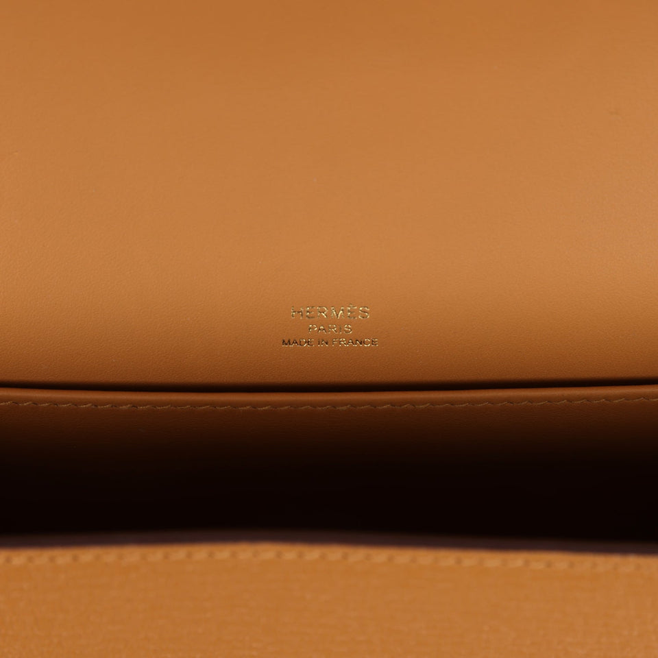 Hermes Geta Caramel Chevre Mysore Gold Hardware
