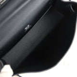 New Hermes Kelly Pochette Black Swift Palladium Hardware