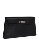 Hermes Kelly Elan Black Chevre Chamkila Palladium Hardware