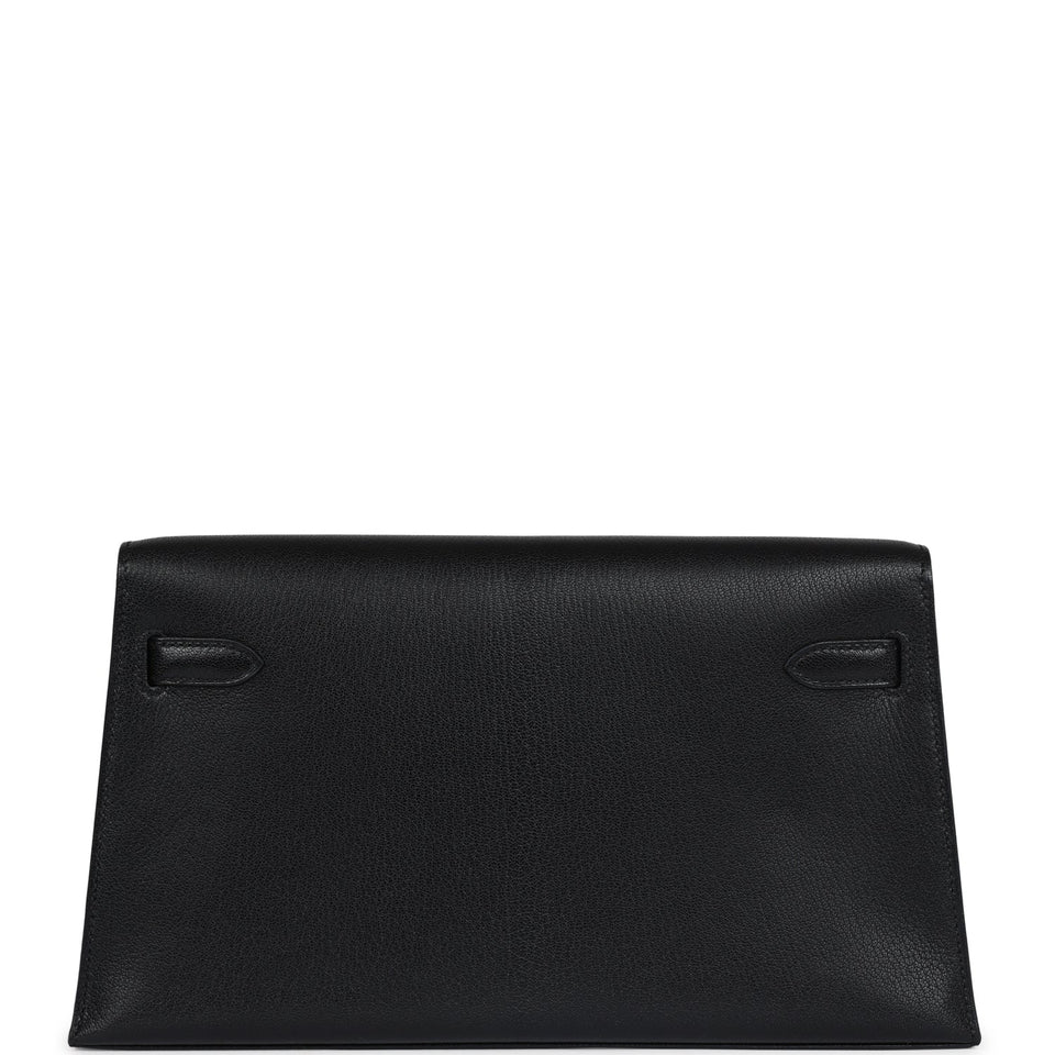 Hermes Kelly Elan Black Chevre Chamkila Palladium Hardware