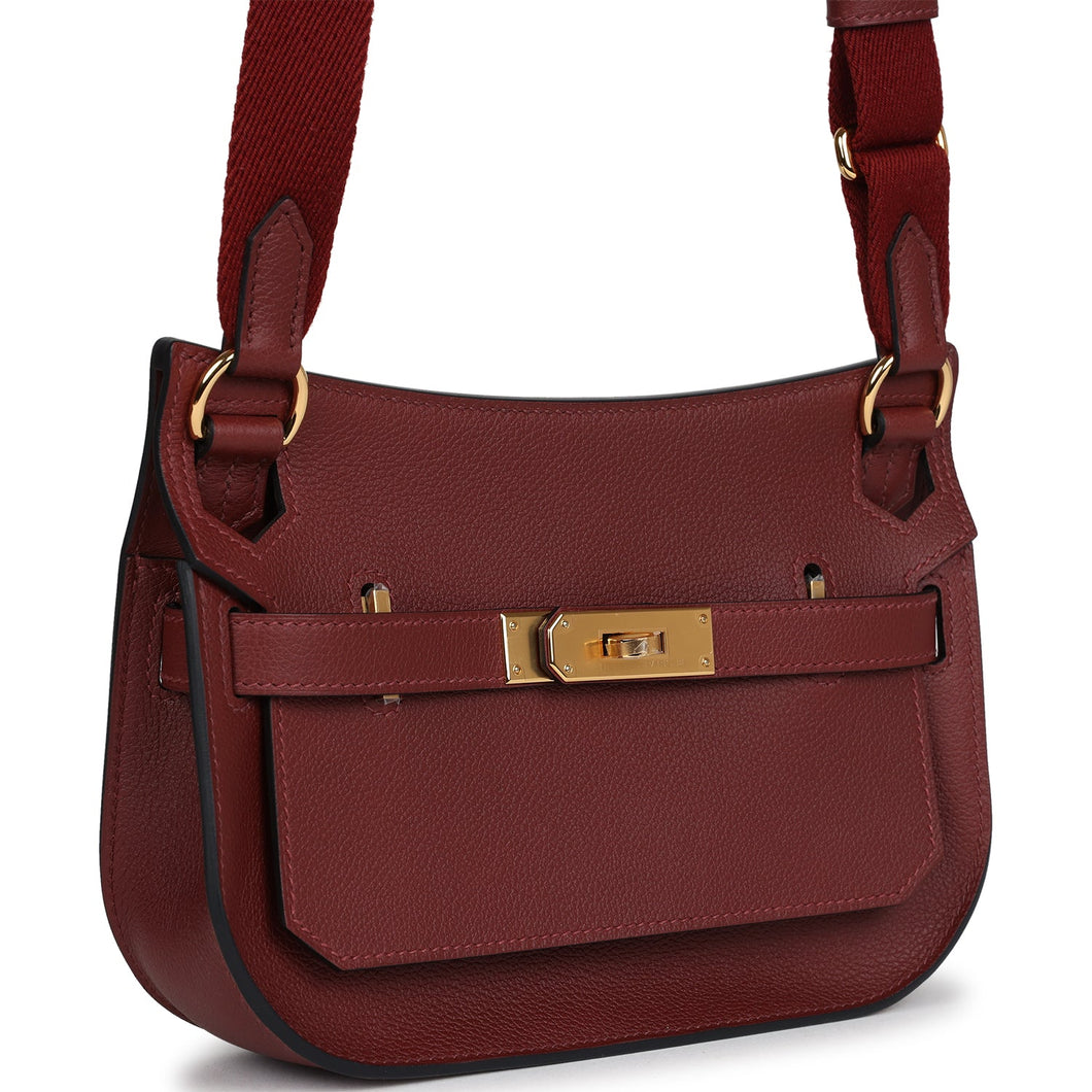 Hermes Jypsiere Mini Rouge H Evercolor Gold Hardware