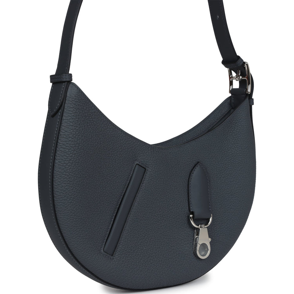 Hermes P'tit Arcon Bag Gris Misty Togo and Swift Palladium Hardware