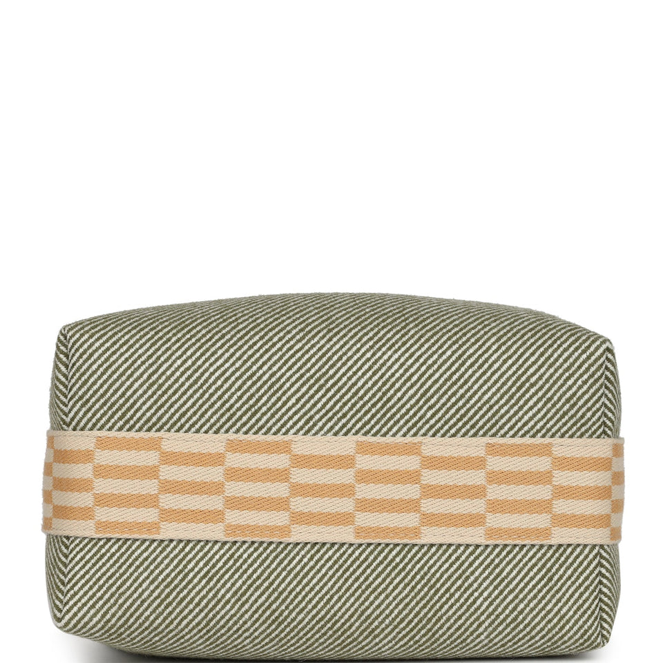 Hermes Bride-A-Brac PM Vert H Natte Canvas and Wool Palladium Hardware