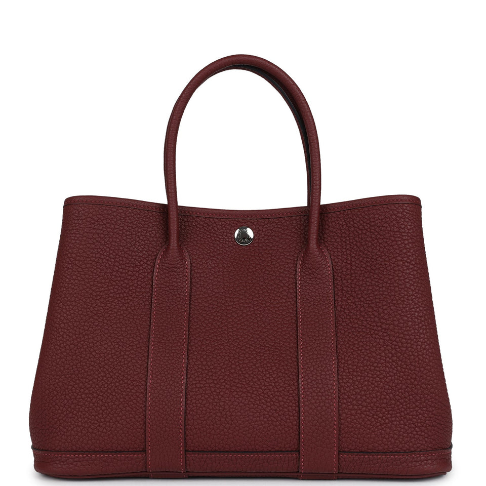 Hermes Garden Party 30 Rouge H Negonda Palladium Hardware