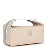 Hermes Bride-A-Brac Case PM Neutral Toile Canvas Palladium Hardware