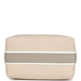 Hermes Bride-A-Brac Case PM Neutral Toile Canvas Palladium Hardware