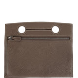 Hermes Back Pocket Pouch Etoupe Togo Palladium Hardware